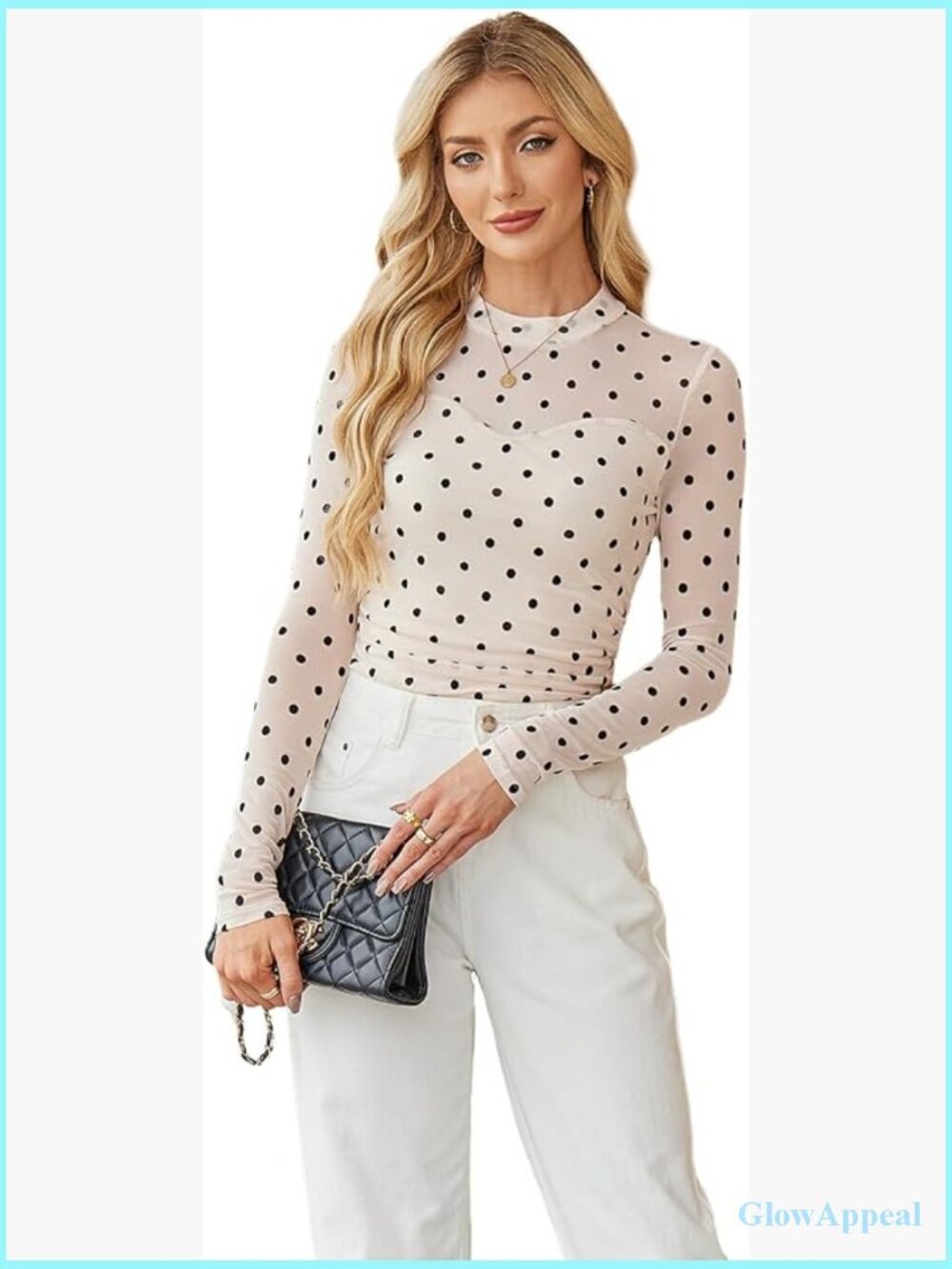Mesh Long Sleeve Mock Turtleneck Going Out Top Ruched Sheer Blouse